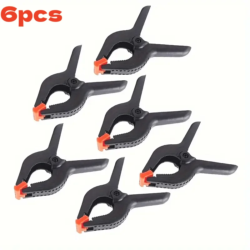 6pcs 2inch Spring Clamps Heavy Duty Plastic For Background Muslin Canvas Paper Chromakey Screen Clip Photo Studio Carpenter Tool