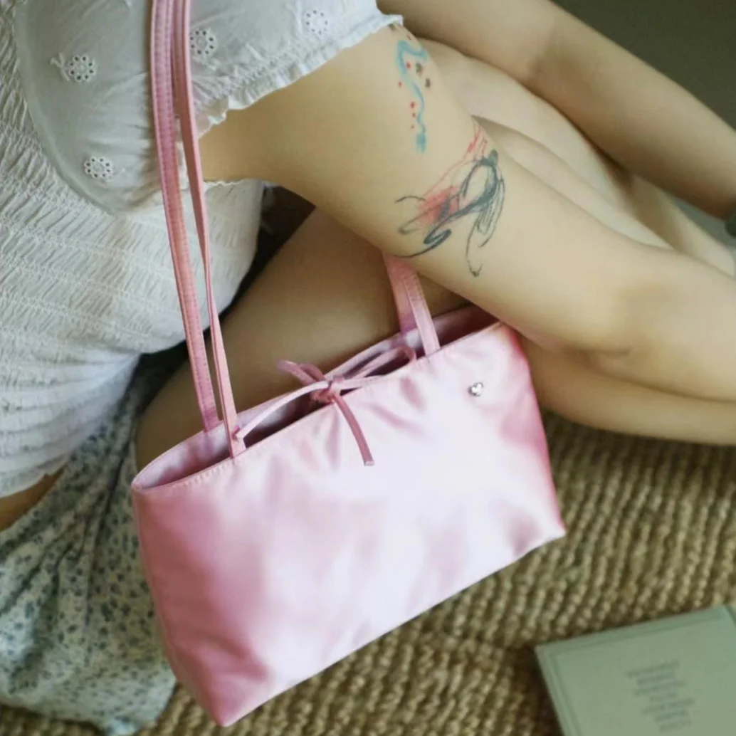 Ballet-style Simple Retro Velvet Satin Texture Handbag Small Square Shoulder Bag Underarm Bag
