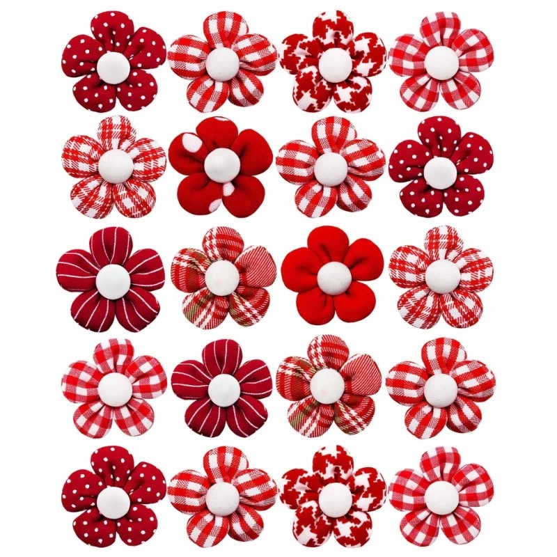 Set 20 fasce elastiche per capelli a forma fiore, elastici decorativi per capelli, gatti ragazze. Dropship