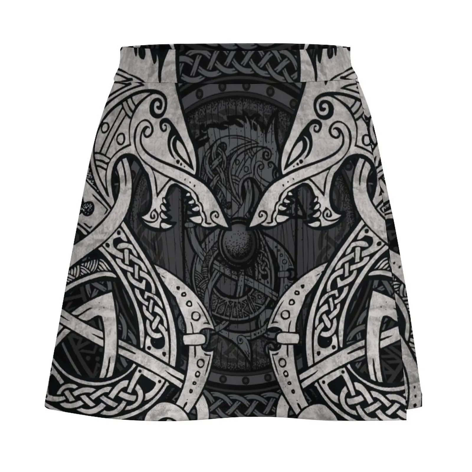 Fighting Fenrir Mini Skirt new in external clothes Skirt satin School uniform Mini Skirt