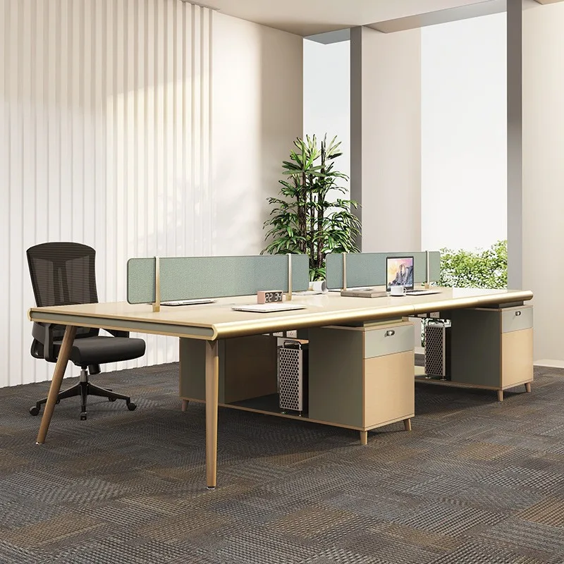 

YJQ staff office desk and chair combination workstation four staff office table simple and modern