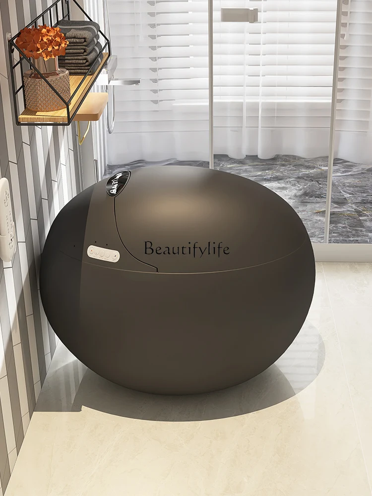 

Round black smart toilet home bathroom creative color smart toilet