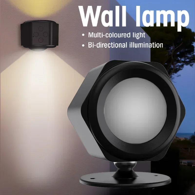 LED Wall Lamp 3000mAh Battery USB Charging RGB Color Dimming Modern Minimalist Style Lamp For Bedroom TV background wall Lights