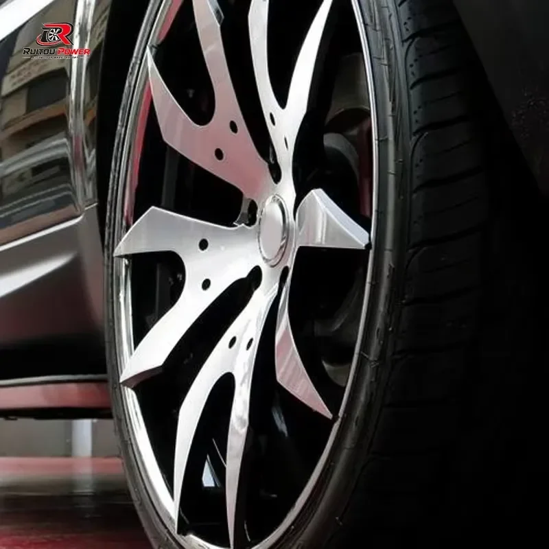 Gold Chrome Two Tone 2 Piece Forged Truck Wheels 6 Lug Deep Lip Sharp Multi Spoke Pickup Alloy Rims 20/22/24 Inch