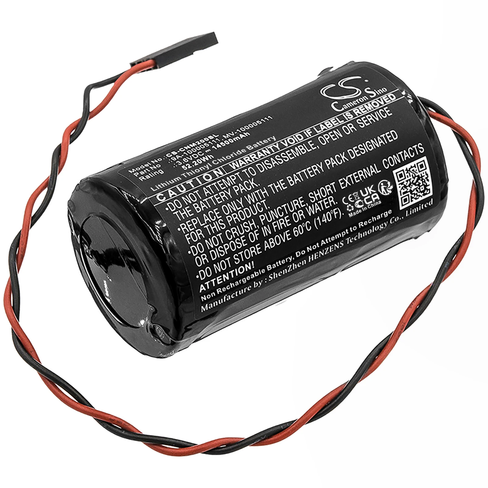 

Li-SOCl2 PLC Battery for Haliburton, 3.6V 14500mAh, Compatible Models: 700 flow meter