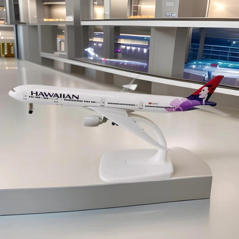 20CM Hawaiian B777 Airlines B777 Decoration Living Airplane Model Plane 20cm Aircraft Alloy Diecast Plane Model With Landi