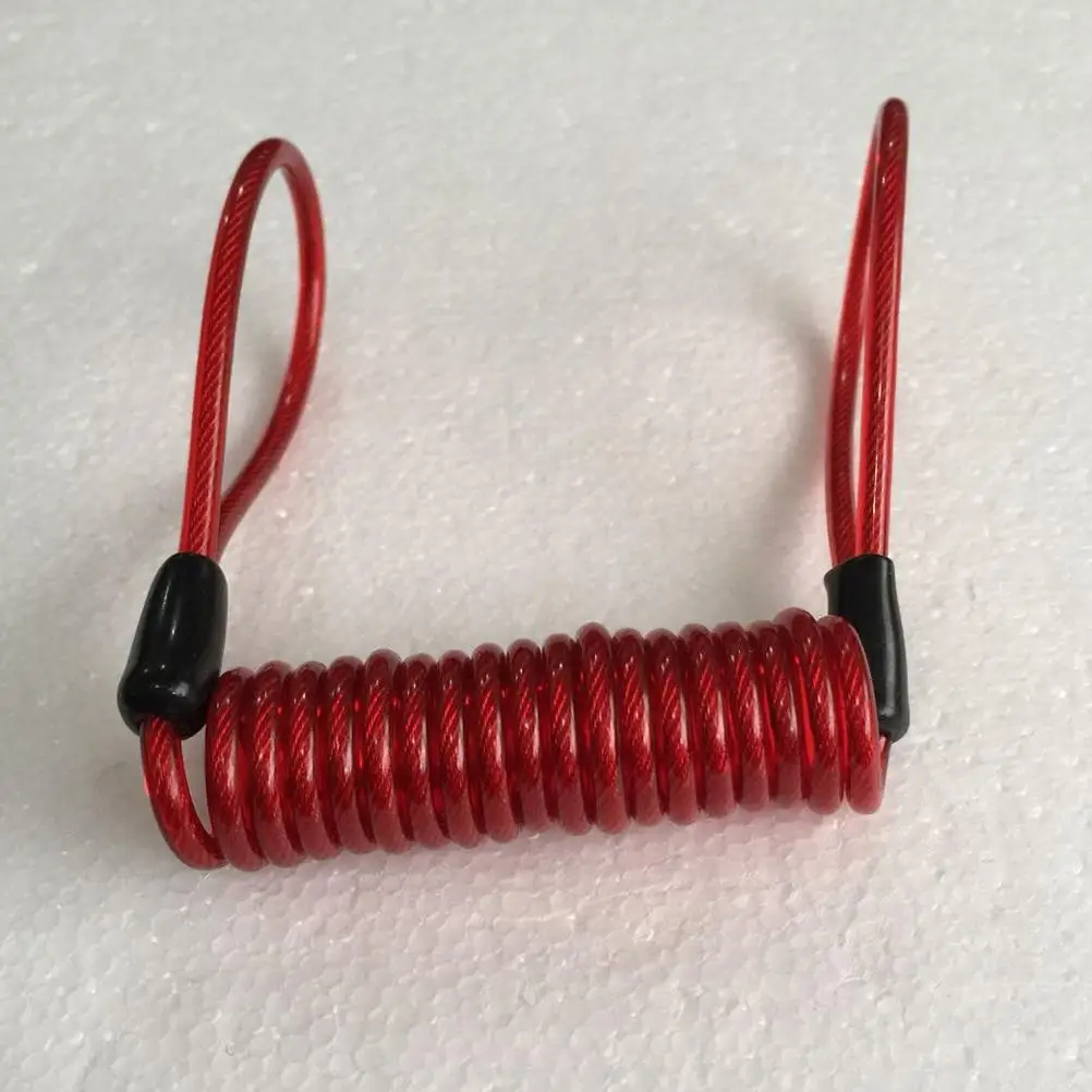 Bike Disc Lock Cable Lightweight Colored Coiled Rope Motorcycle Scooter Bicycle Disc Brake Reminder Wire Loop Ended Cables - Image 2