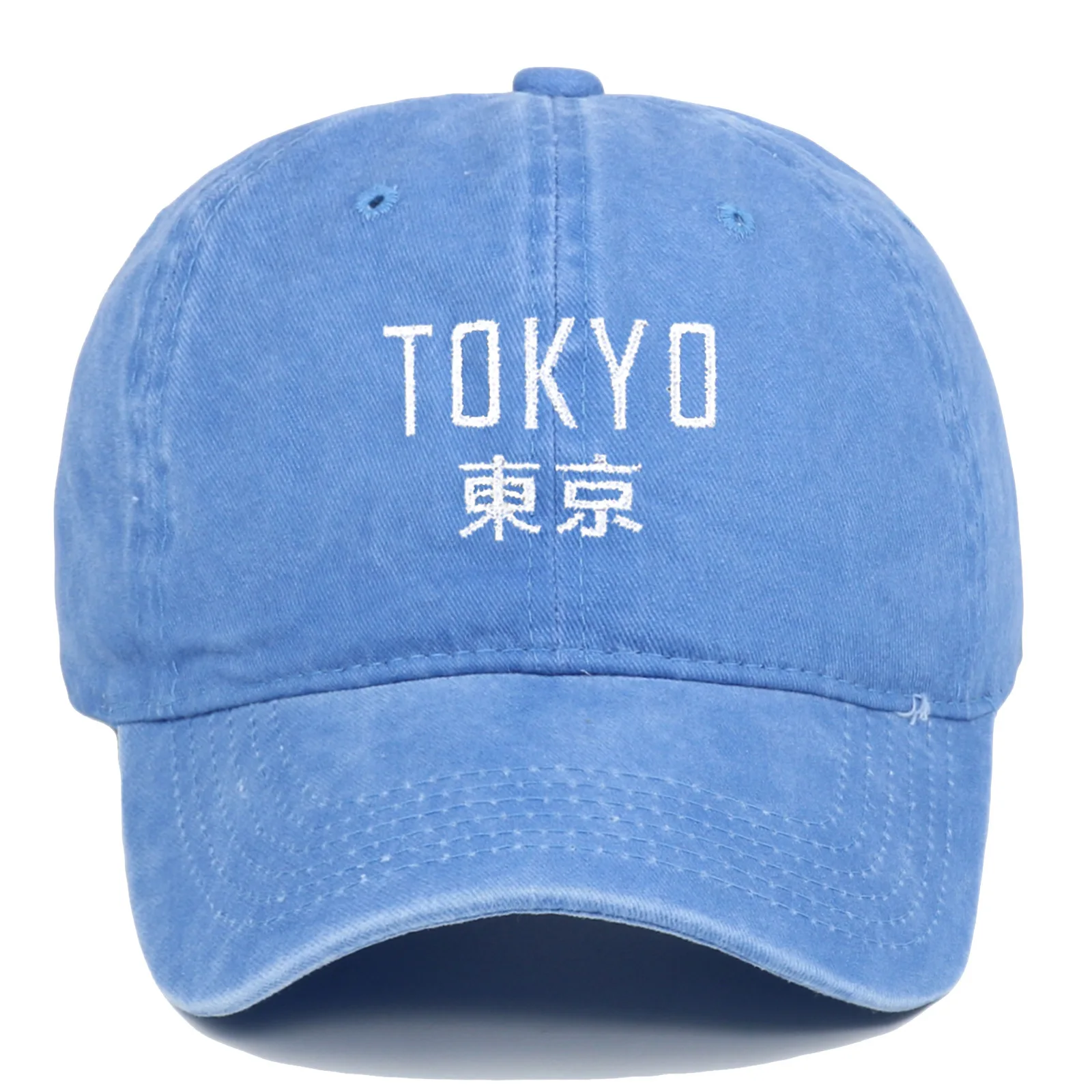 

New Washed Simple Tokyo Letter Spring Summer Outdoor Sun Protection Couple Baseball Cap