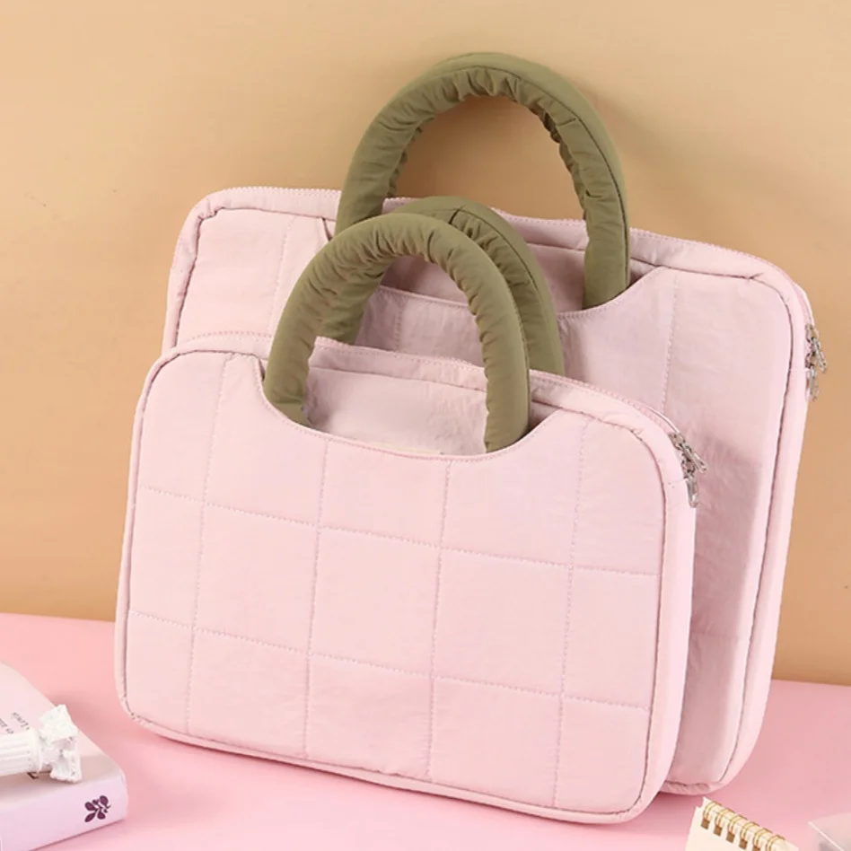 Fresh Style Laptop Handbag, Commute Notebook Sleeve, Portable Tablet Carry Bag for Office Workers