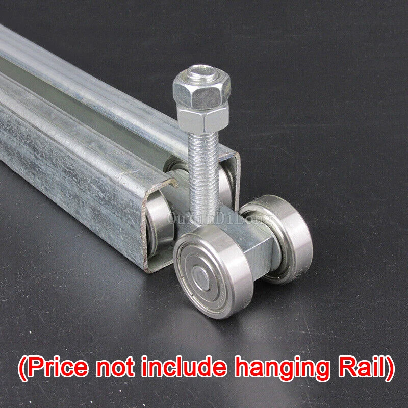 10PCS Stainless Steel Heavy Sliding Door Rollers Industrial Hanging Rail Wheels Factory Plant Orbital Track Pulleys Load 450KG