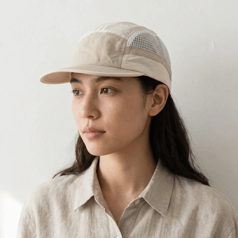 Einfarbige Baseballkappe mit flachem Schirm, schnelltrocknend, atmungsaktive Herren-Sommermütze im koreanischen Stil, Outdoor-Schirmmütze – Detail 5