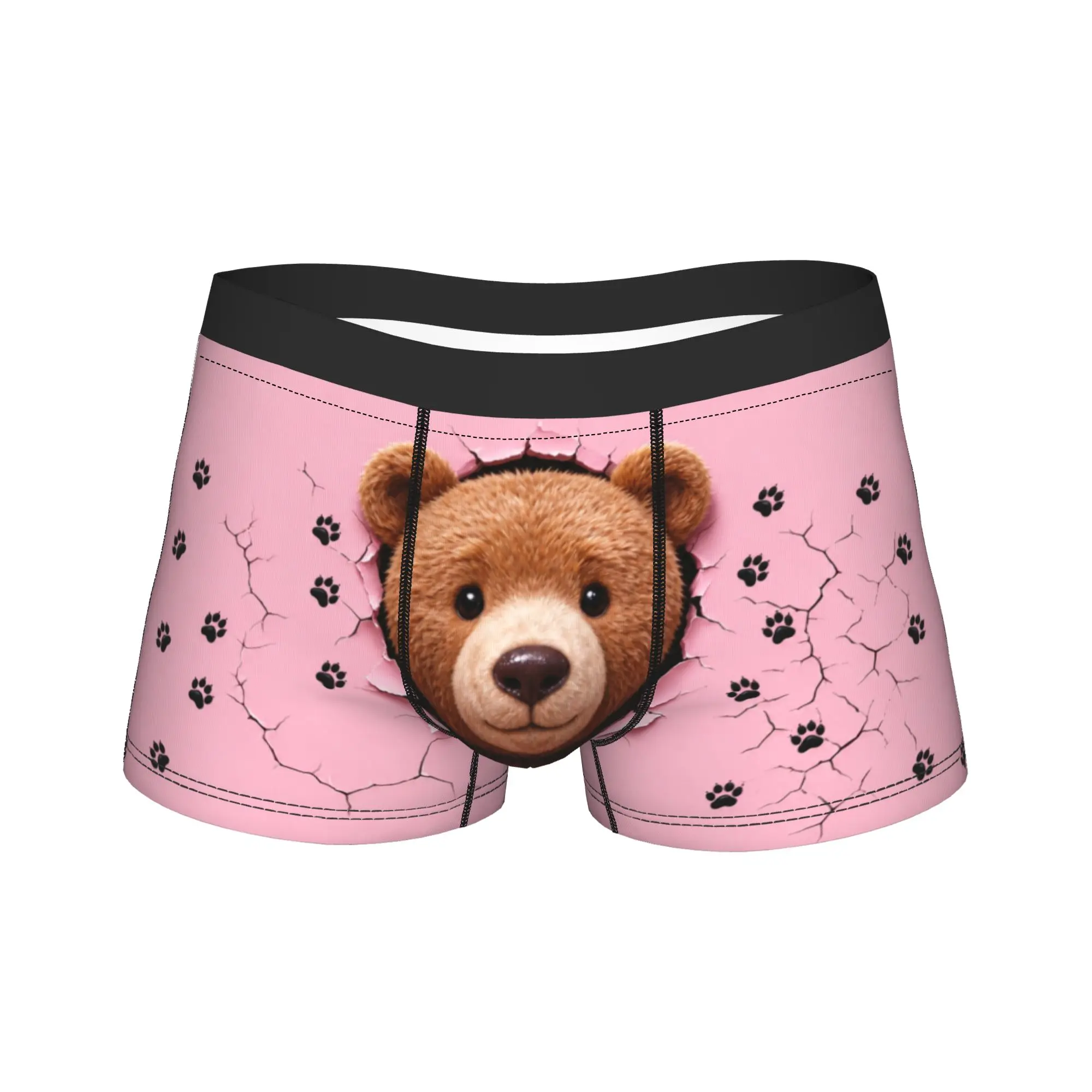Cute Bear Bear Lover Animal Paws Accessories Boxers Briefs Novelty Underwear Boxer Pants Gag Gifts For Men
