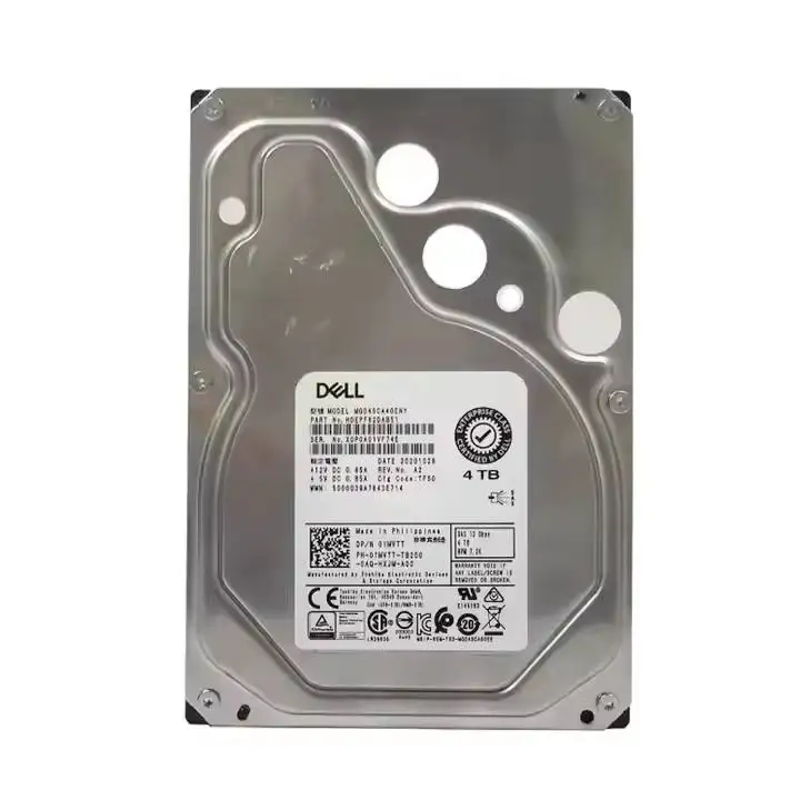 

Customized 3.5 5JH5X 4TB HDD SAS SATA 12G 7.2K 05JH5X ST4000NM0295 Server HDD Hard Drives Hard Disk For Dells Server