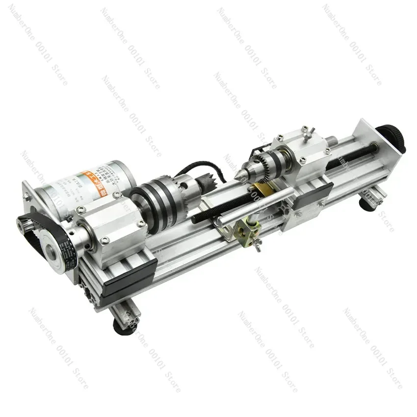 Lathe Polishing Machine Mini Metal Woodworking Lathe Stepless Speed Regulation High Precision Mini Lathe Beads Machine 220V 280W