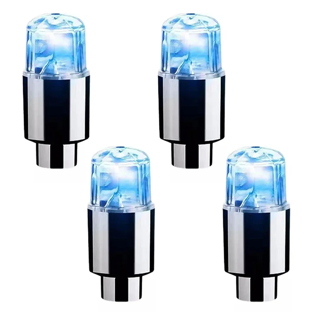 4Pcs Car Motorcycle Bike LED Lights Neon Wheel Tire Tyre Valve Dust Cap Light For Cars, Motorcycles, Bikes, And SUVs Wheel Light