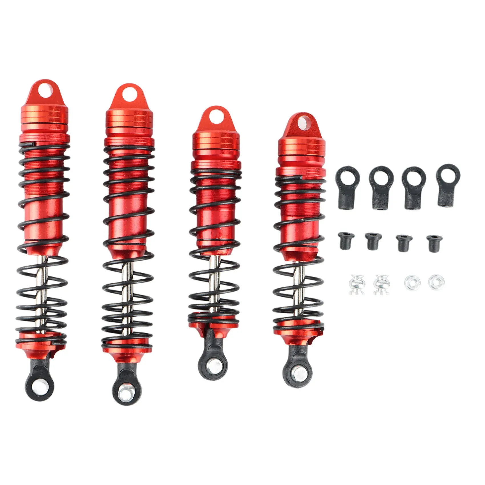 4Pcs Metal Front & Rear Shock Absorbers for Traxxas Slash 4X4 4WD 2WD Rustler Stampede Hoss 1/10 RC Car Upgrade Parts,2