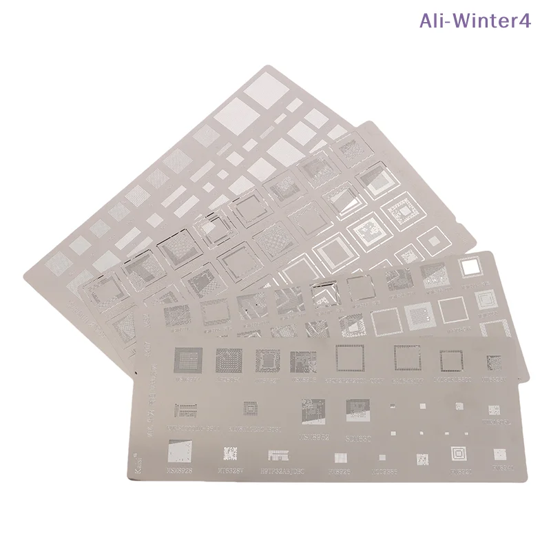 

【Winter4】4PCS Universal BGA Reballing Stencil For MTK MSM CPU PM Power IC Planting Soldering Net