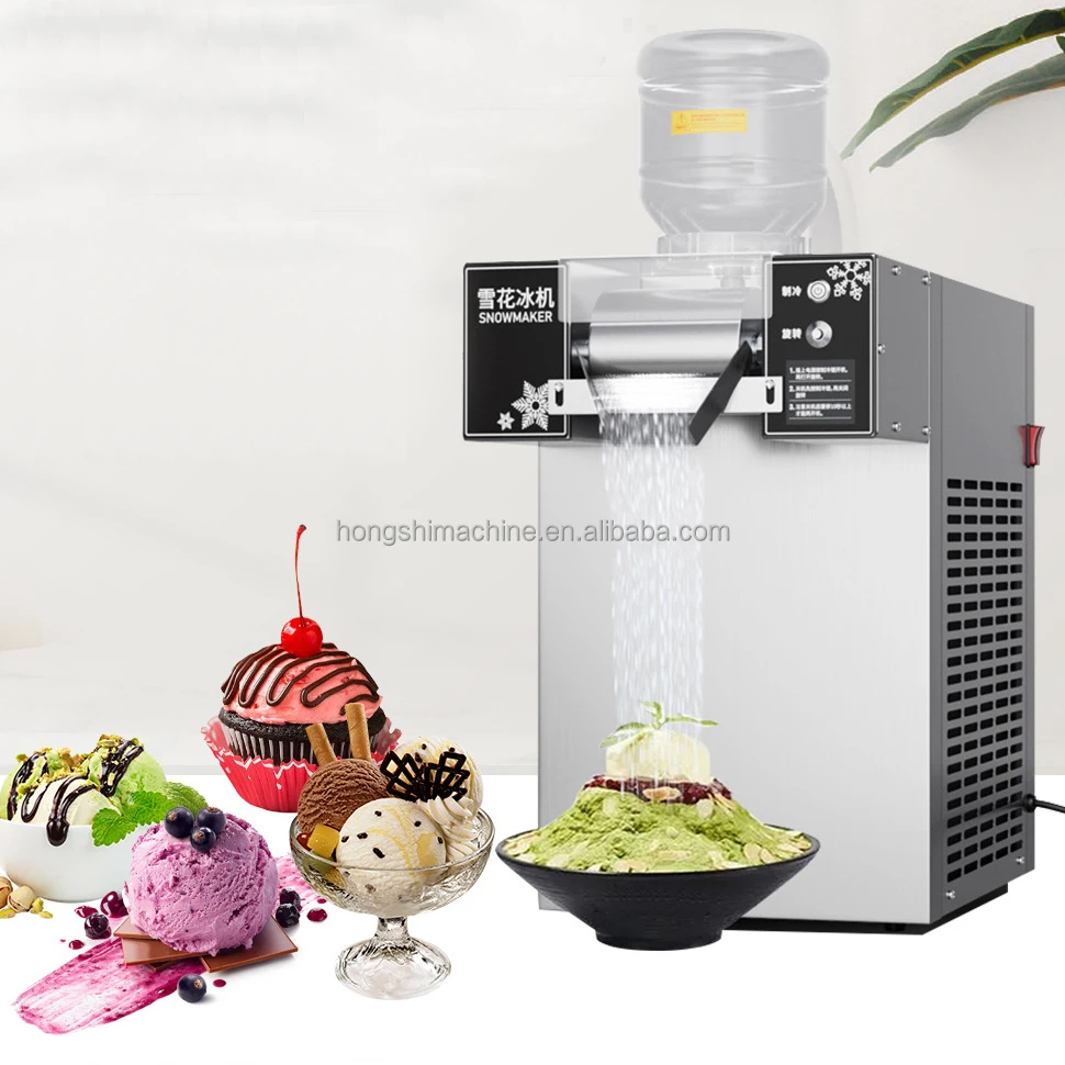 Commercial Korean Kakigori Mesin Es Bingsoo Snow Snowflake Flake Cream Crusher Maker Shaved Ice Shaver Bingsu Making Machine