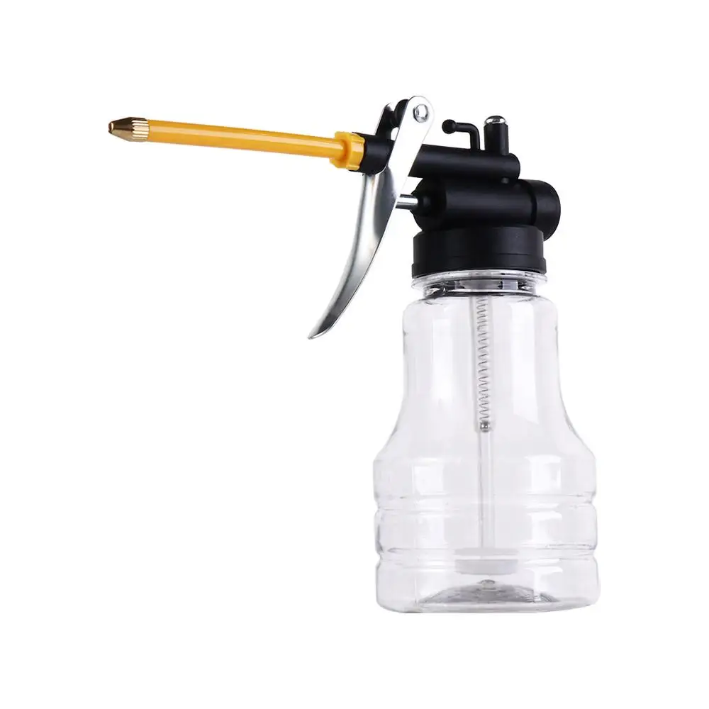 

Portable Lubrication Oil Can With Oil Spray Hose Transparent Oiler Pump 250ml Plastic Car Oil Pot Bottle Car Repair Tool