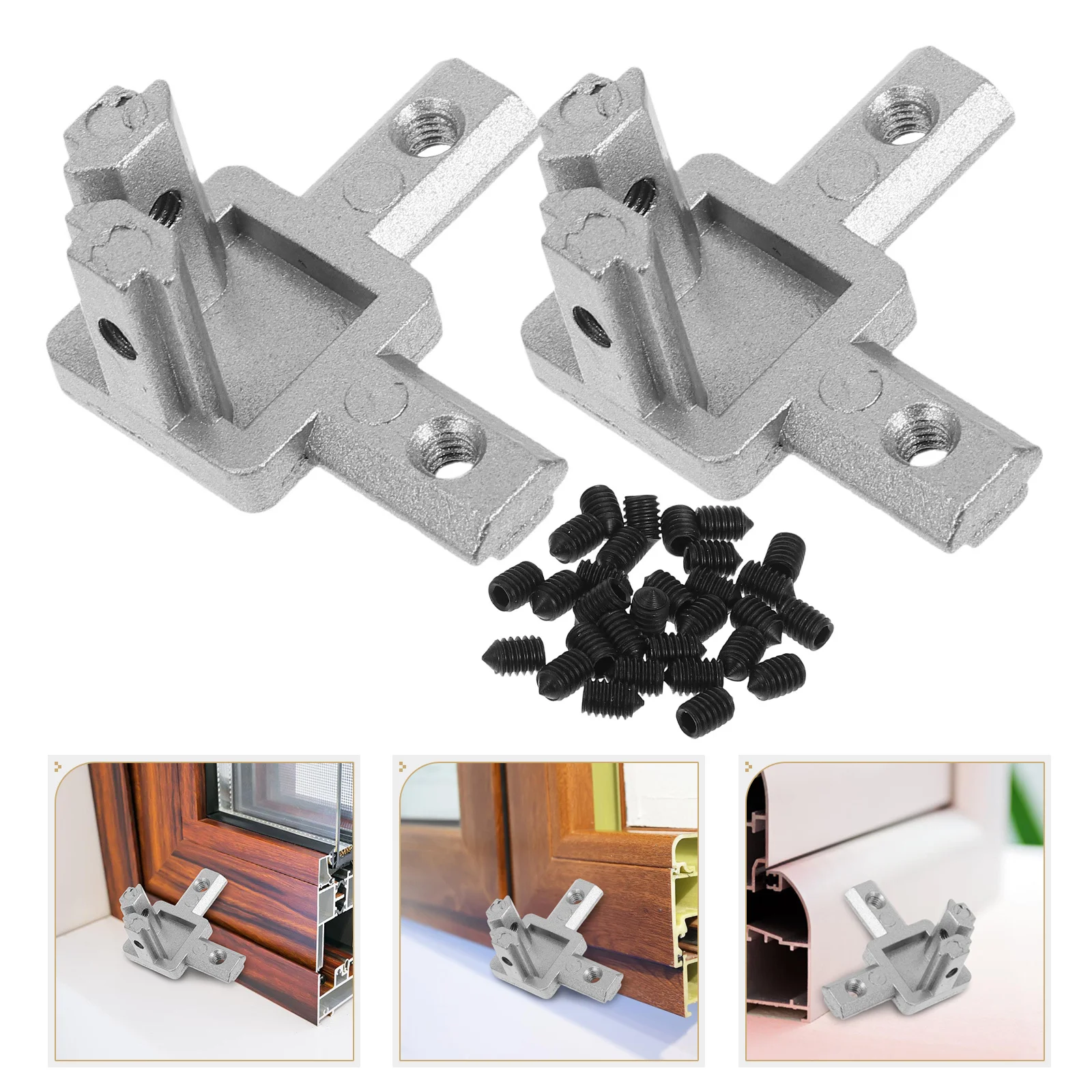 

6pcs 3-Way End Corner Bracket Connector Extrusion Accessories Diecast Aluminum Alloy Right Angle Joint For Frameworks Braces