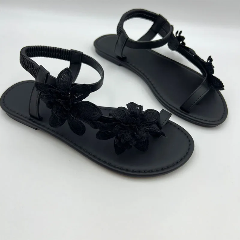 Flower Sandals Women Flats Beach Shoes New Clip Toe Slippers Trend Dress Flip Flops Casual Walking Slides Sport Zapatos Mujer