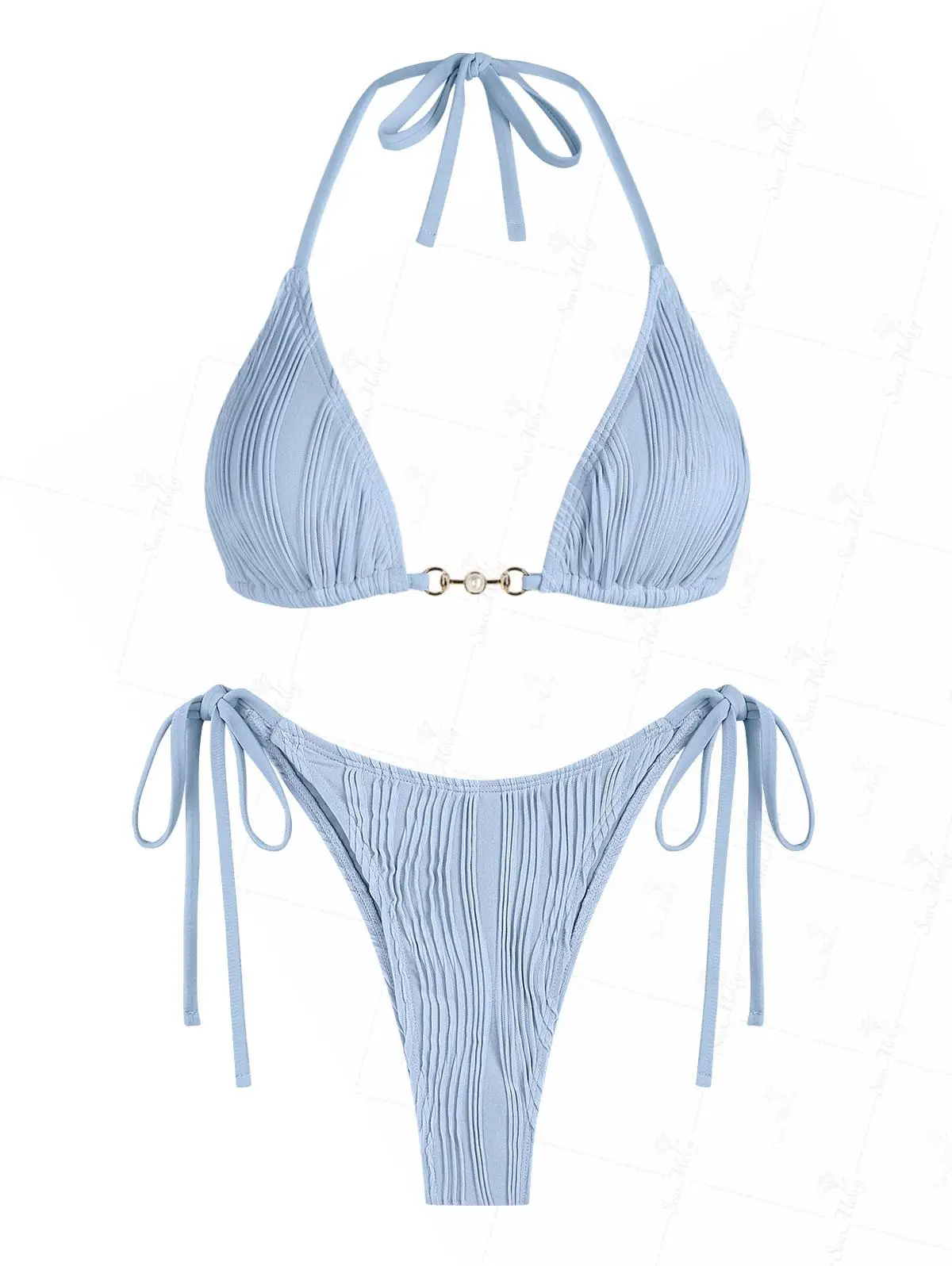 Maillot De Bain Zaful Femme - Bralette Imprimé Avec Rembourrage - Taille Basse