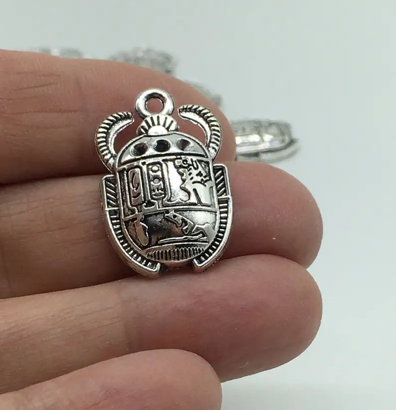 10Pcs Egyptian scarab beetle charm  Egyptian pendant 25*16mm