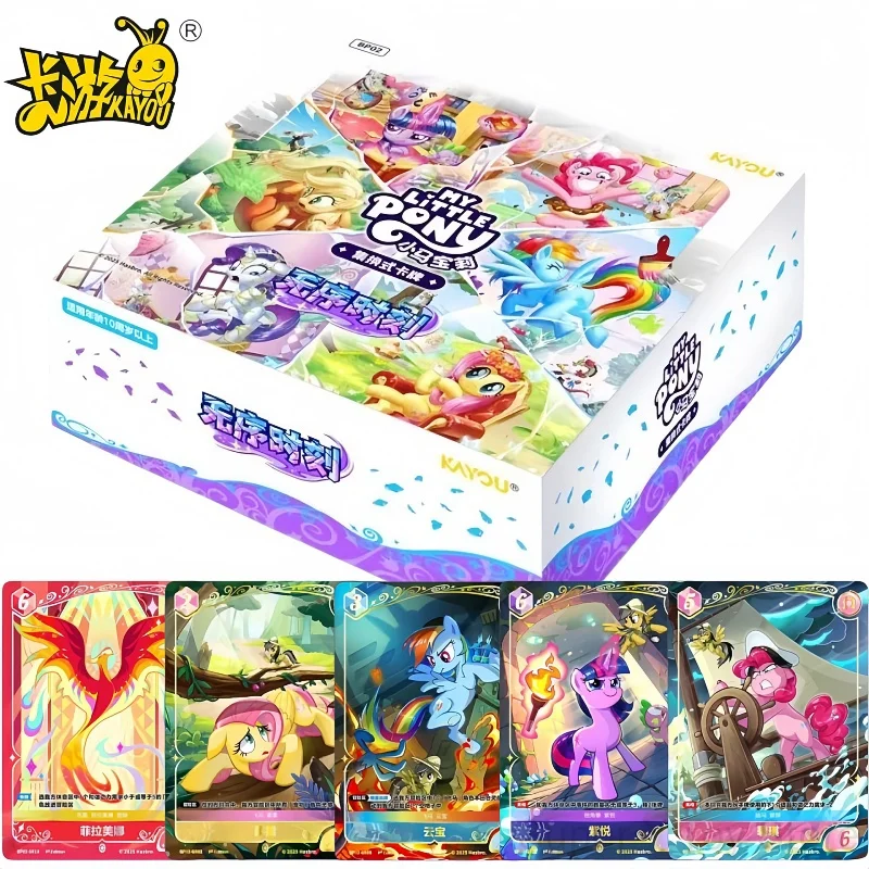 Genuine Kayou My Little Pony Trading Booster Pack Series 2 Chaos Time Cr Gr Spr Er Rare Cards Applejack Pinkie Collectors Gifts