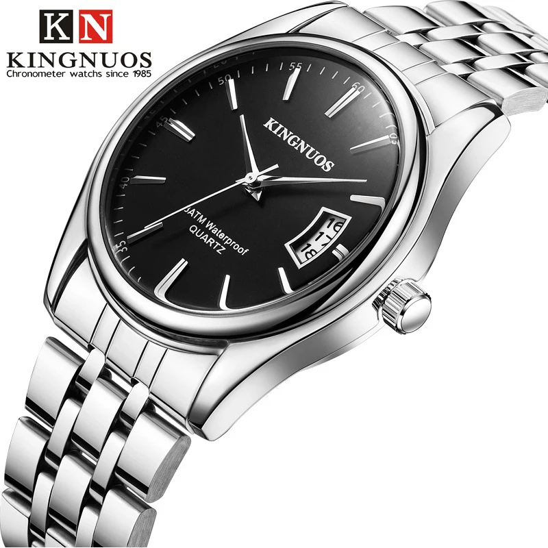 

Kingnuos Brand New Simple Quartz Men Watch Relogio Masculino Steel Waterproof Date Clock Male Fashion Casual Wristwatch for Man