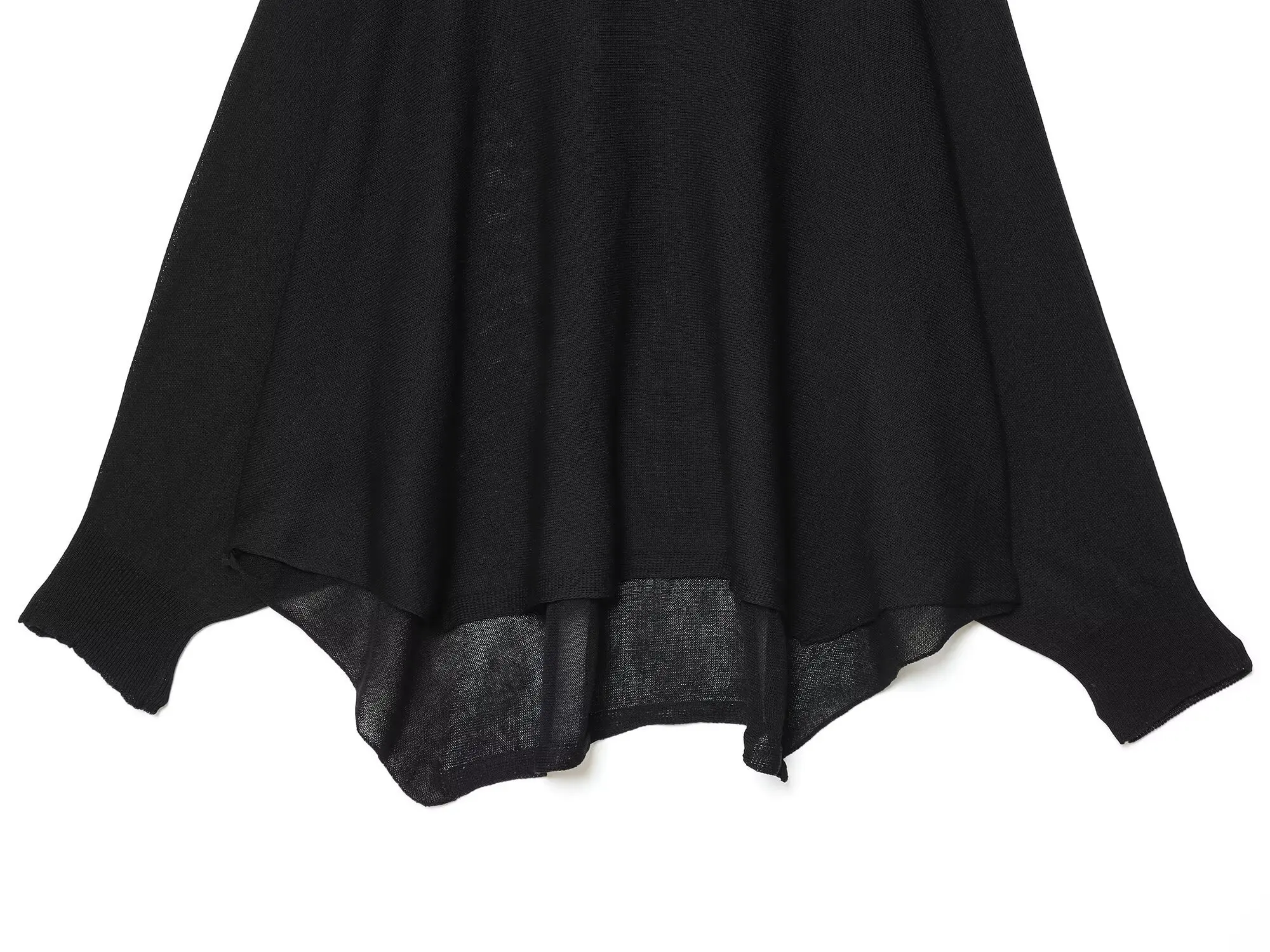 ديف آند دي الخريف/الشتاء المرأة محبوك سترة الفرنسية الحد الأدنى الأسود غير النظامية كسول الجولة الرقبة محبوك سترة البلوز #6