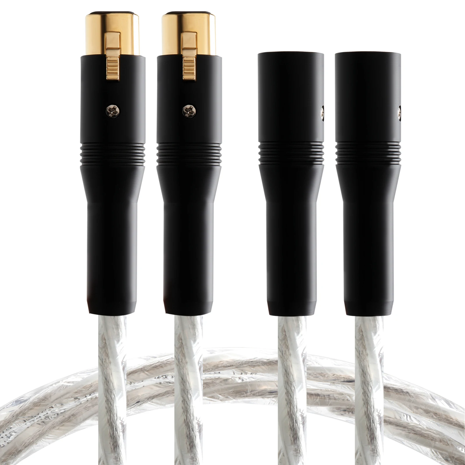 High Quality HiFi Audio Silver Plated OFC Speaker XLR Cable with Gold Plated XLR Male to Female Connector for Mixer Microphone