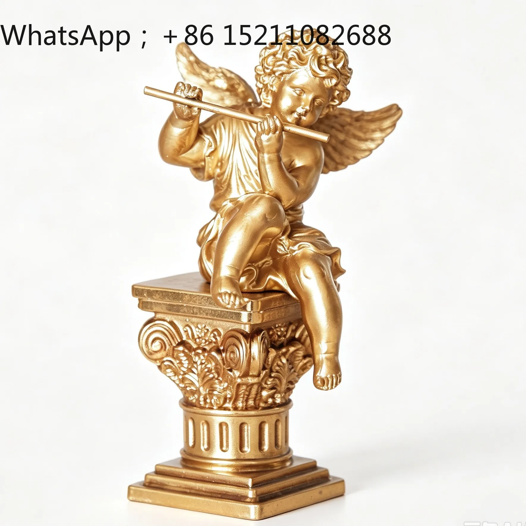 SCY retro decorative ornament piping angel niche antique desktop cabinet versatile ornament