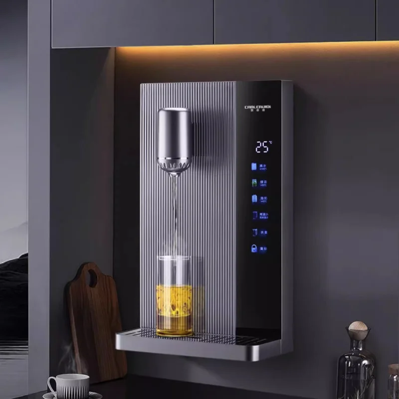 

Tankless Ultra-Thin Wall-Mounted Water Dispenser, Self-Priming Bucket, Instant Heat for Home Desktop Office Use