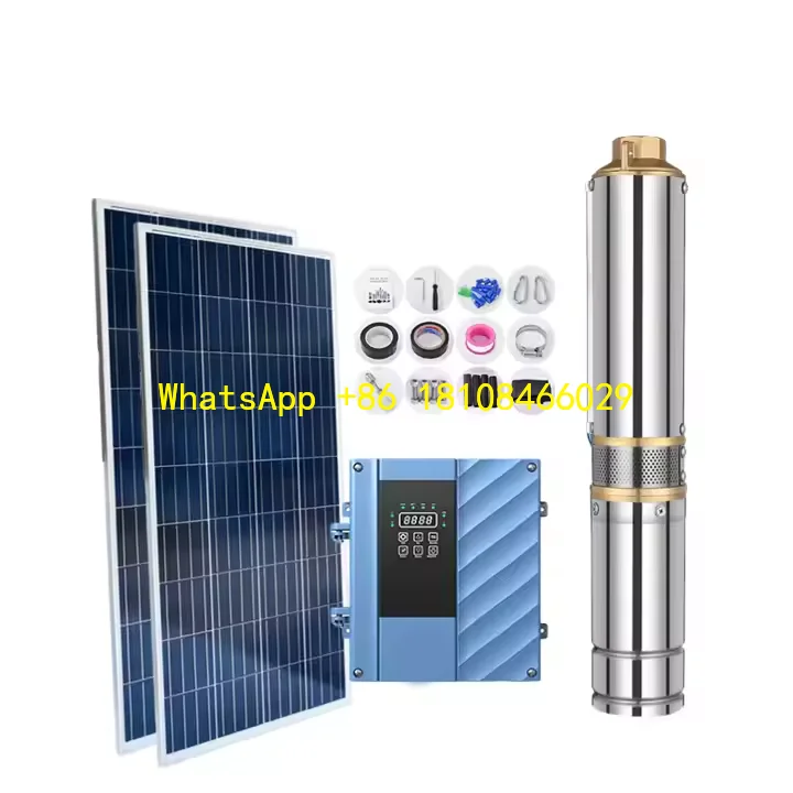 48V 0.68 스테인리스 스틸 태양광 워터 펌프 70m 리프트 고압 관개용 가정 및 소규모 농장용