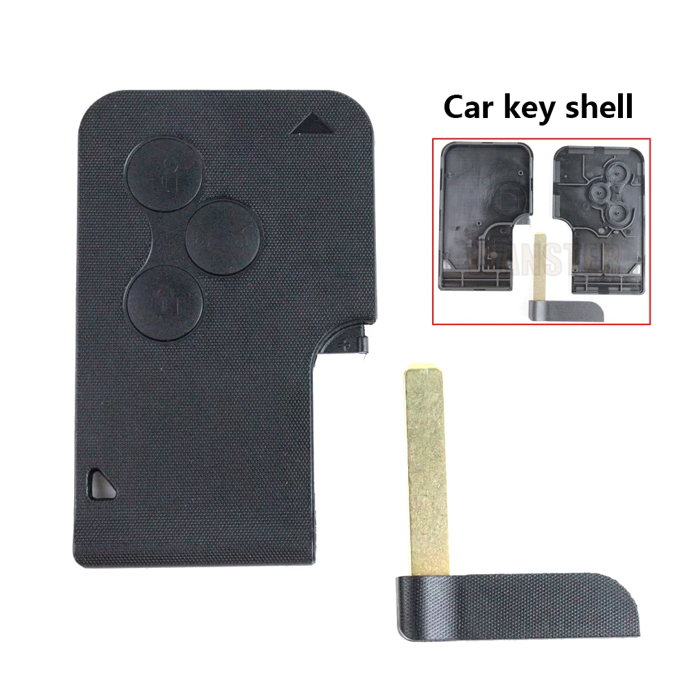

3 Bottons Car Key Housing Shell Fob Case for Renault Koleos Scenic Clio Logan Megane 2 3 Remote Card Key Case