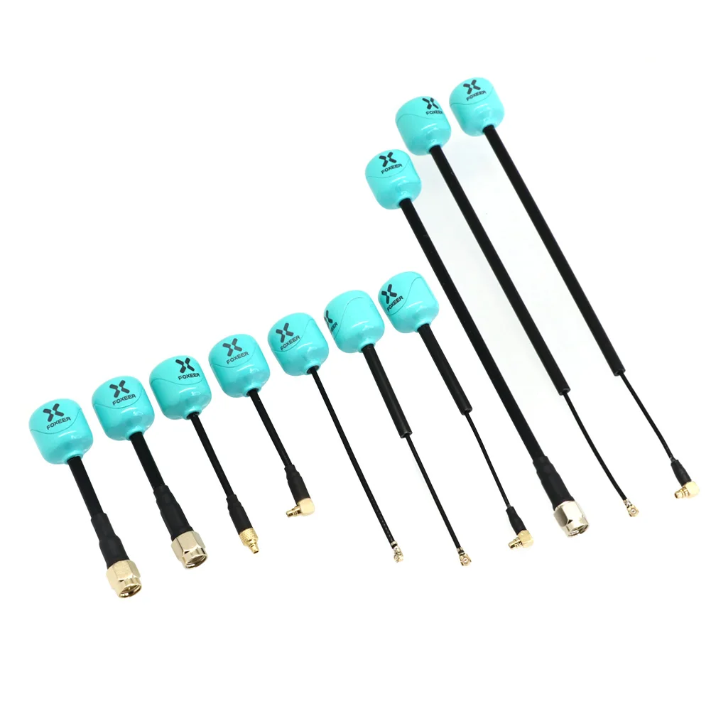 2PCS Foxeer Lollipop 4/Plus Omni 5.75G 2.6DBI Mini Antenna Set for RC FPV Drone Right & Left Hand Circular Polarization SMA/MMCX