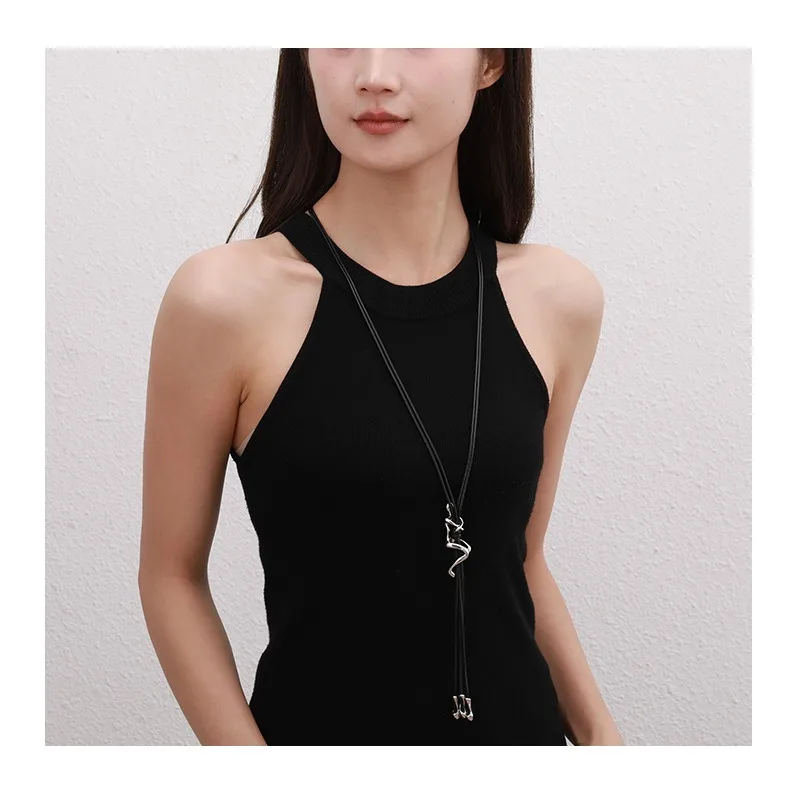 

For The New Women's Long Necklace Line Character Pendant Unique Design