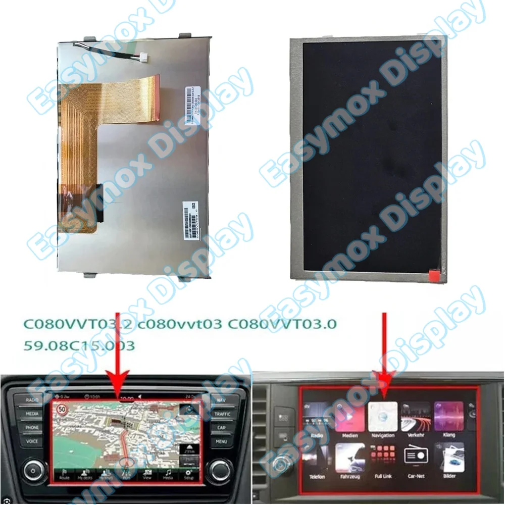

8" LCD Display for MAN TGE 2017-2021 GOLF 7 MK7 2015-2017 Navigation Radio Multimedia Screen Replacement 5F0919606