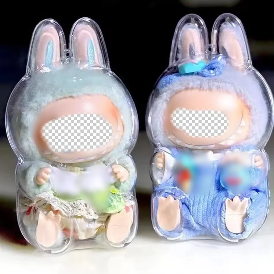 17cm Clear Macaron Case, Dust Protector Case, Housings, Doll Accessories Christmas Birthday Gifts
