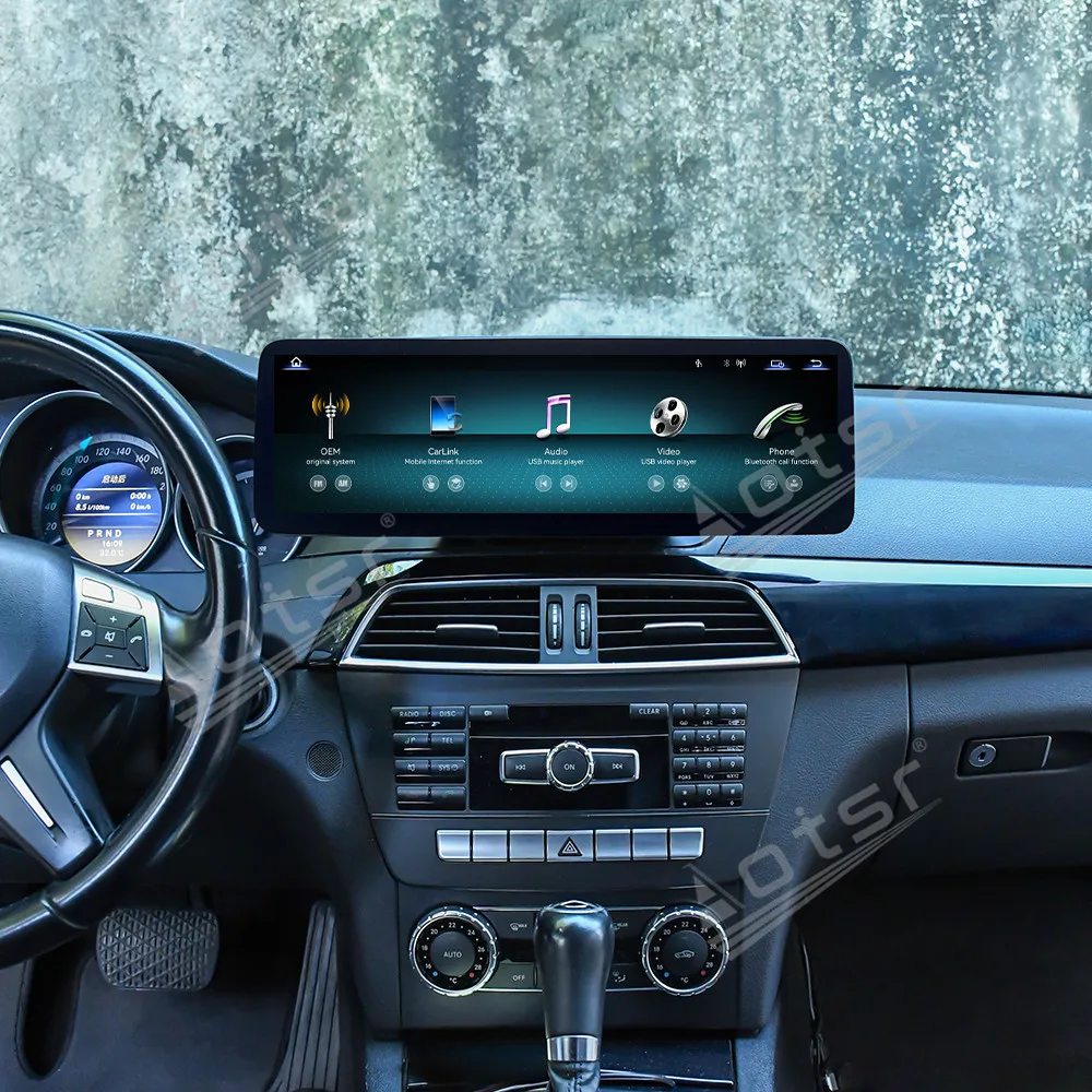 360° Bird View 14.9 Inch Multimedia Screen For Mercedes-Benz C-Class 2011-2014 Linux OS Car Stereo Wireless CarPlay Android Auto