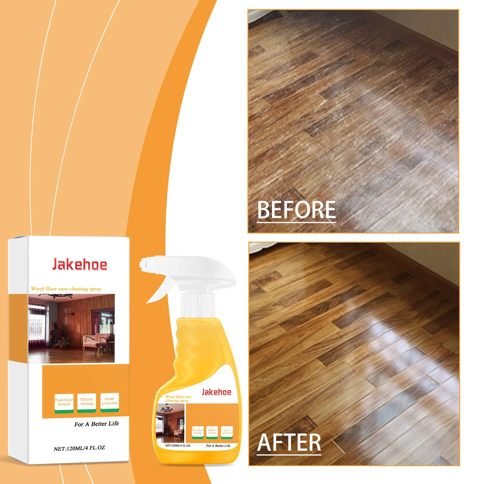 

Wood Floor Cleaner & Polish Spray120ml with Beeswax Formula Helps Restore Shine & Protect Hardwood Floors Quick Easy Application