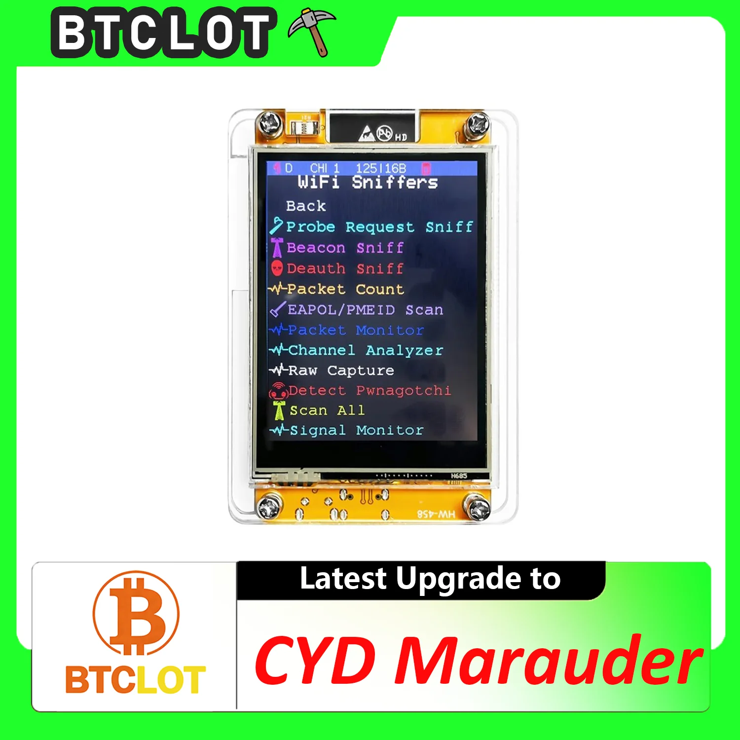 CYD Marauder 2432R028 ESP32 Marauder Development Board 1.7.2 Firmware 2.8 Inch 2 Smart Display Marauder Portable