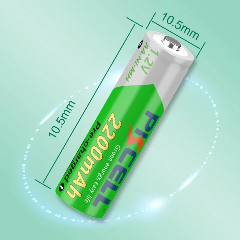 10PCS PKCELL AA 2200MAH battery 1.2V NIMH aa Rechargeable Batteries 2A precharge LSD Batteries Ni-MH for Camera toys