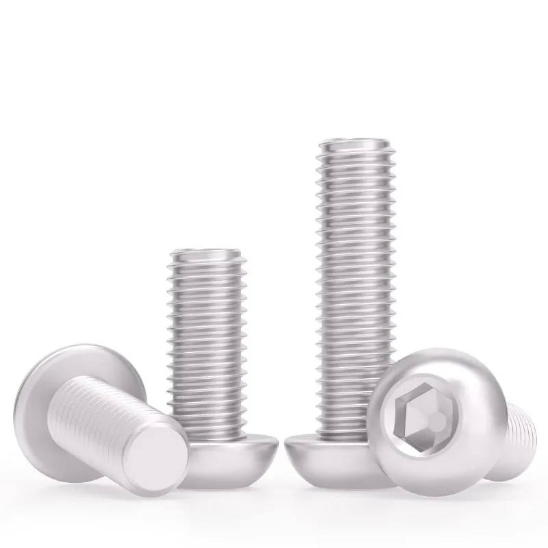 6061 Aluminum Button Head Socket Cap Screws M3 M4 M5 M6 M8 Aluminum Alloy Round Button Head Allen Socket Screws
