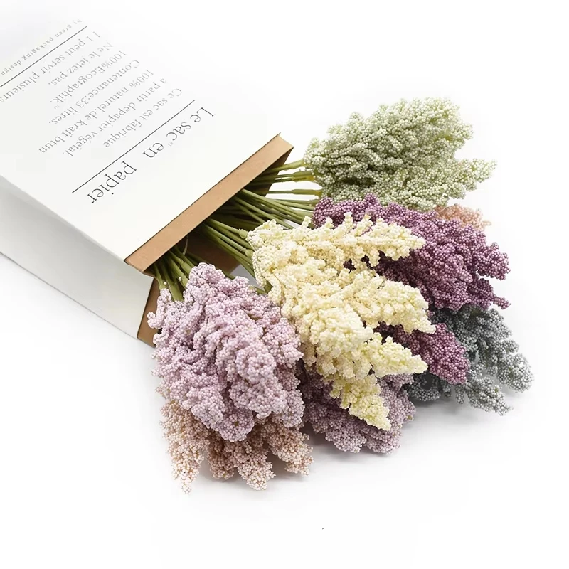 1/3 stücke PE Lavendel Künstliche Pflanzen Vasen Hause Raum Dekoration Hochzeit Dekorative Gefälschte Blumen Braut Zubehör Ausverkauf Diy