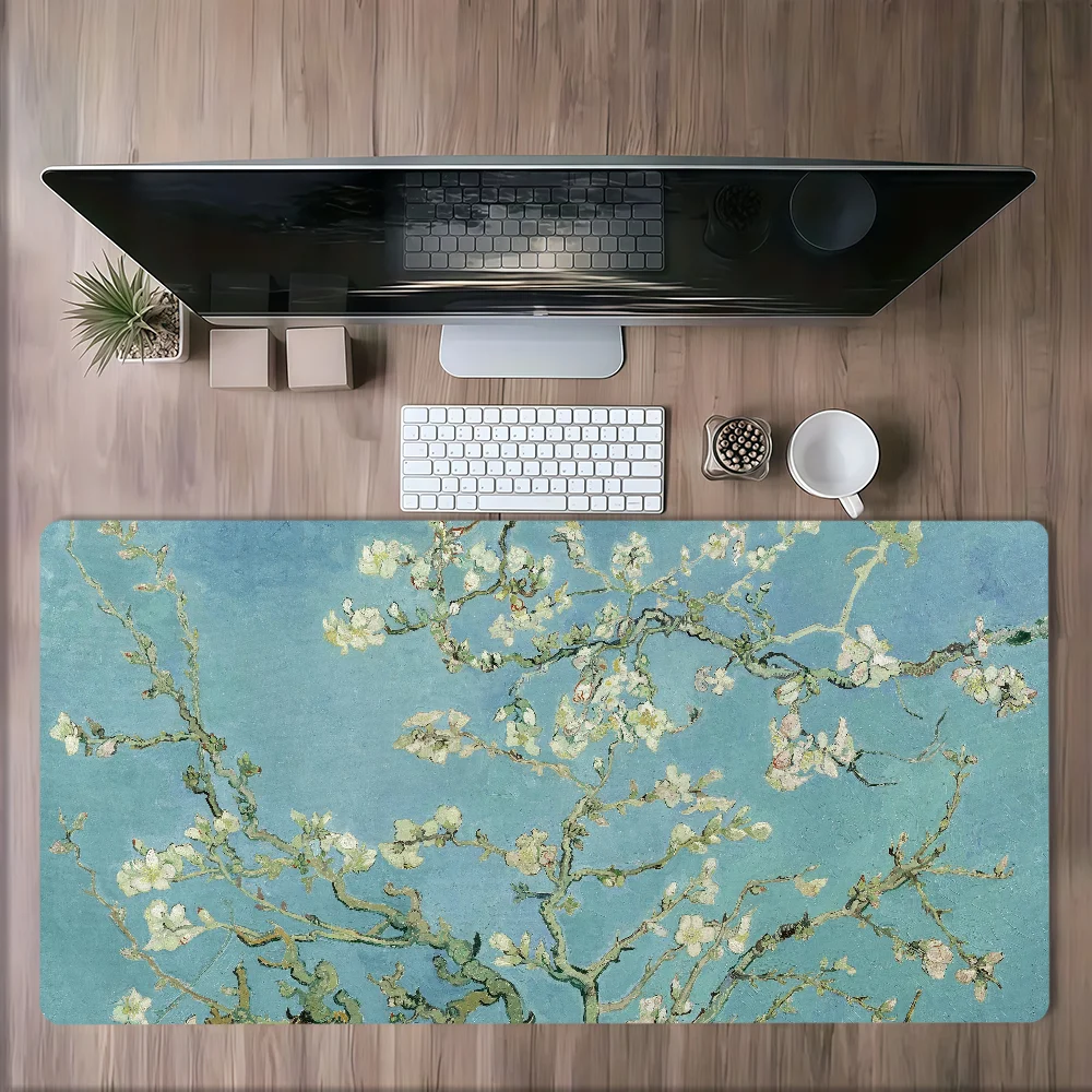 Starry Vintage Van Gogh Mouse Pad Non-slip Thickened MousePad Large Writing Lockedge Gaming Cushion Office Student