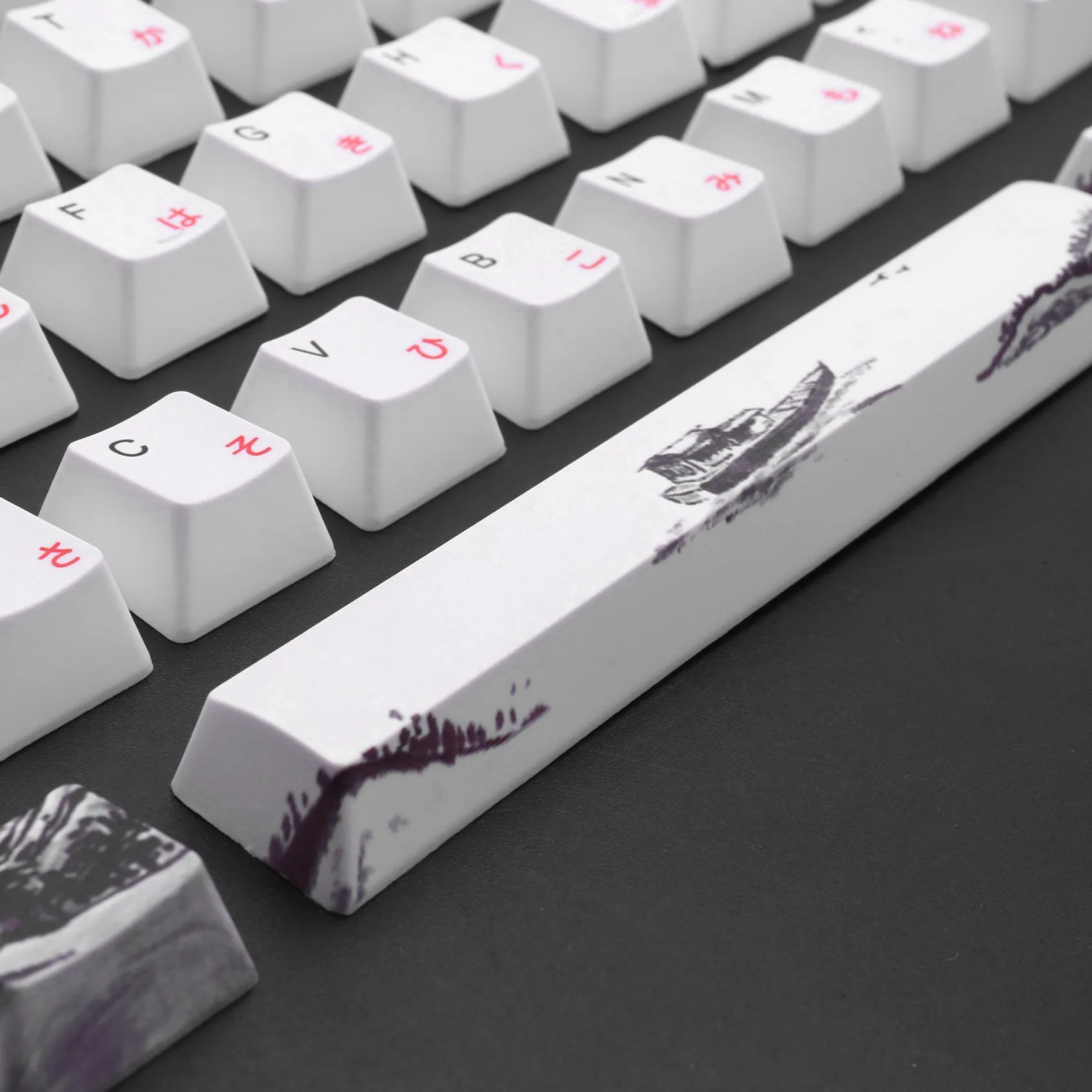 

Набор кейкапов Superior-2X, 110 клавиш, PBT, сублимационная печать, профиль Cherry, дизайн «Цветущая слива», для DIY механических клавиатур, японский дизайн