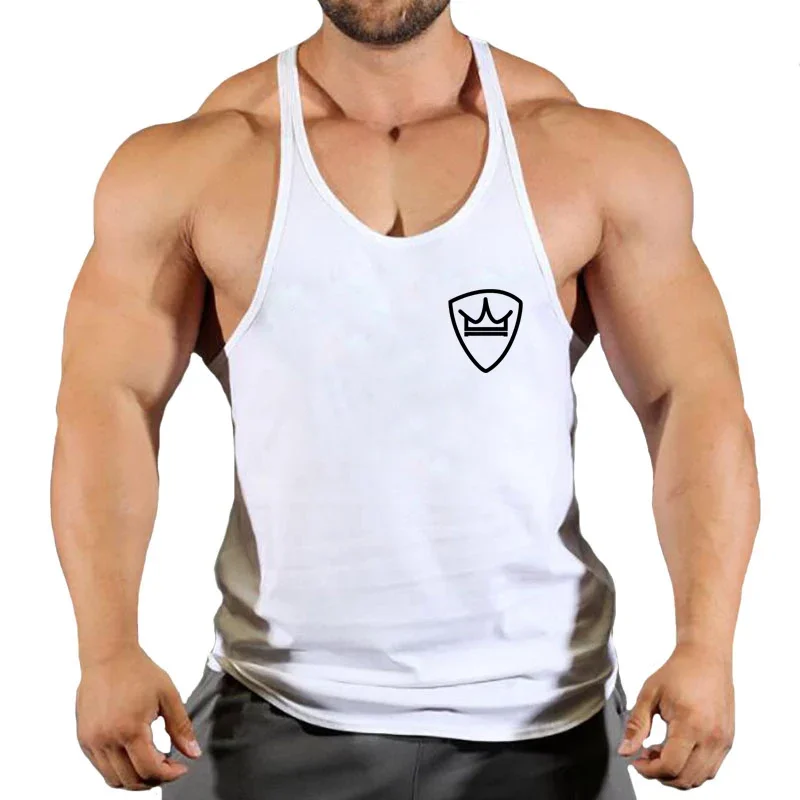 Chaleco de Fitness para hombre, moda muscular, gimnasio, Top de algodón sin mangas, chaleco de culturismo, ropa de entrenamiento holgada cómoda deportiva