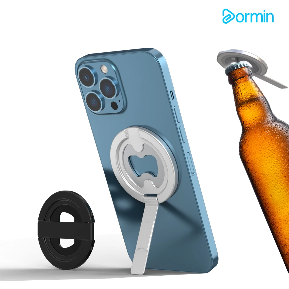 For iPhone12/13/14/15 pro max magnetic desktop stand Apple mobile phone MagSafe folding stand metal creative beer bottle opener