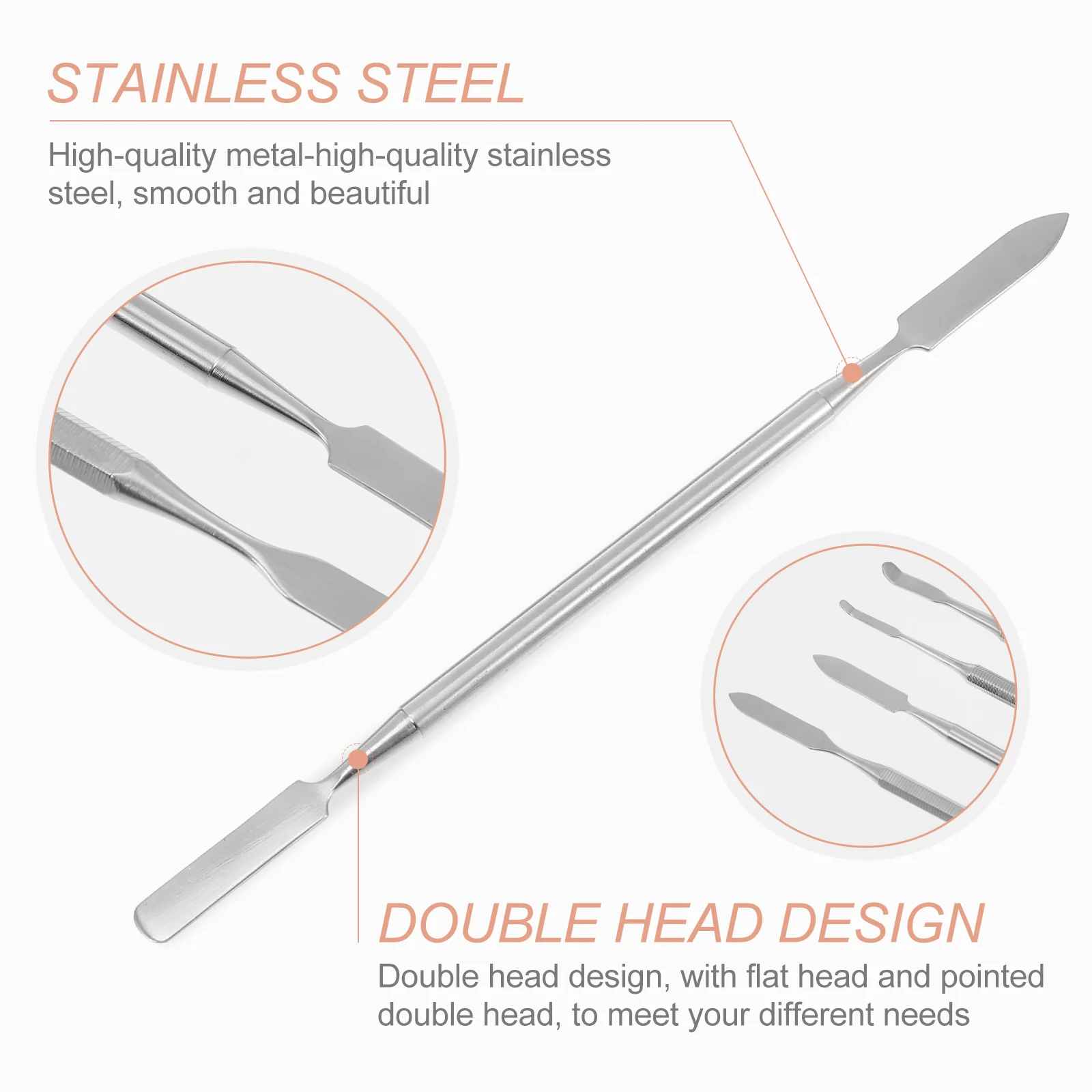 

4pcs Stainless Steel Makeup Mixing Rods Spatulas Daily Palette Stick Tools Cosmetics Foundation Blush Eyeshadow Lip Color